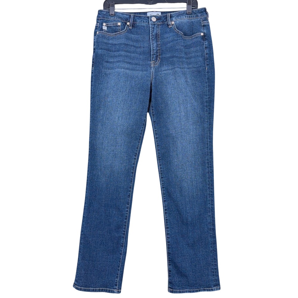 Seven7 Vintage Straight Jeans Womens 10 Cotton Blend Blue